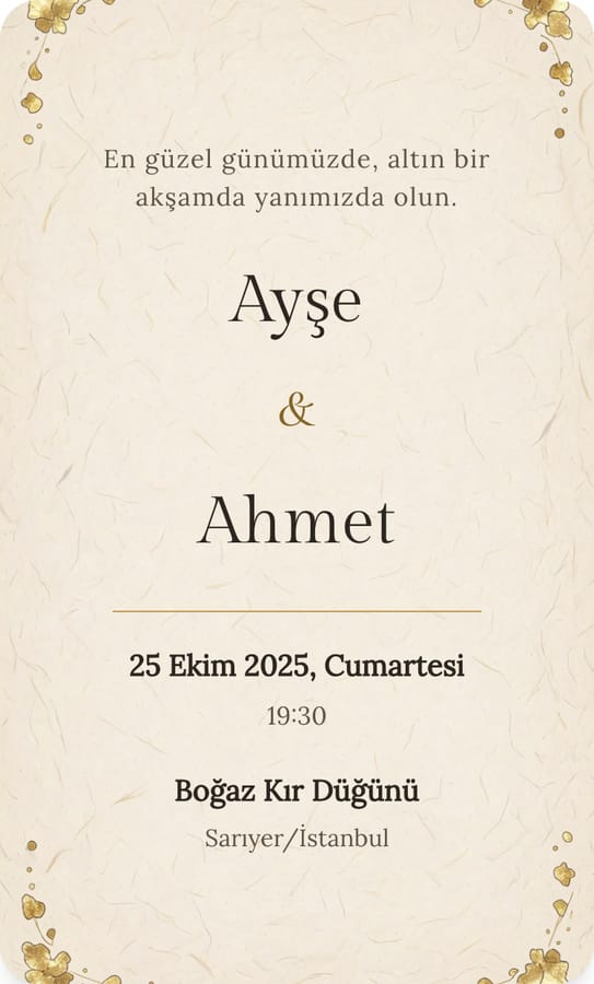 Altın Minimal teması