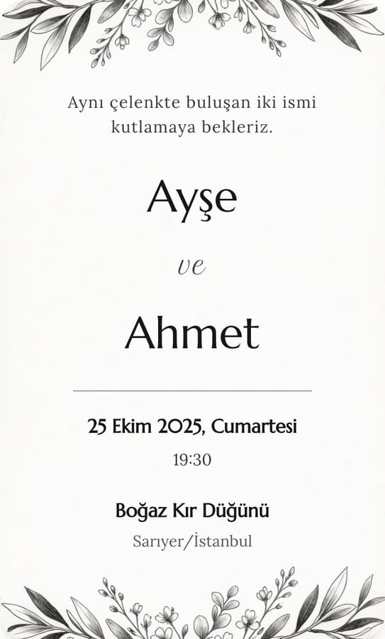 Monogram Çelenk teması