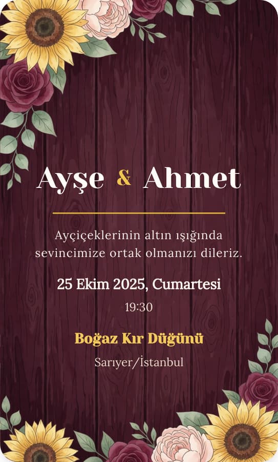 Bordo Ayçiçeği teması