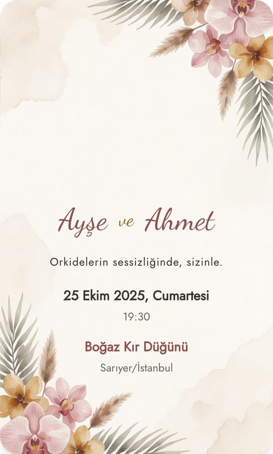 Pudra Orkideler teması