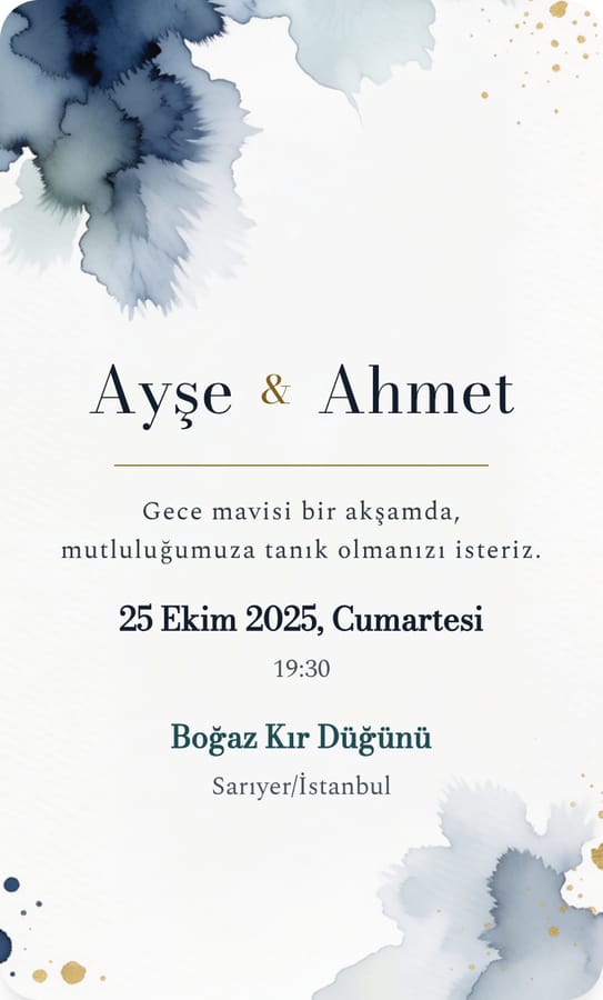 Mavi & Altın teması