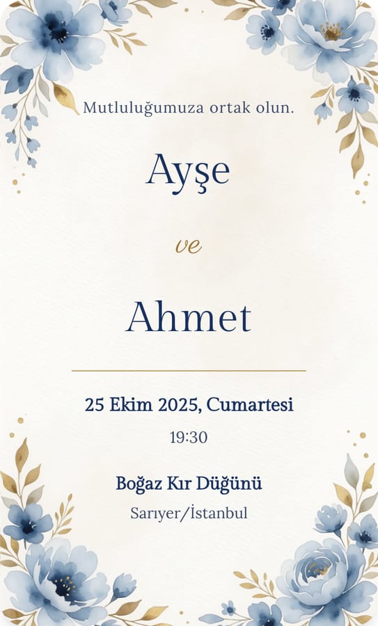 Mavi Altın Çiçek teması